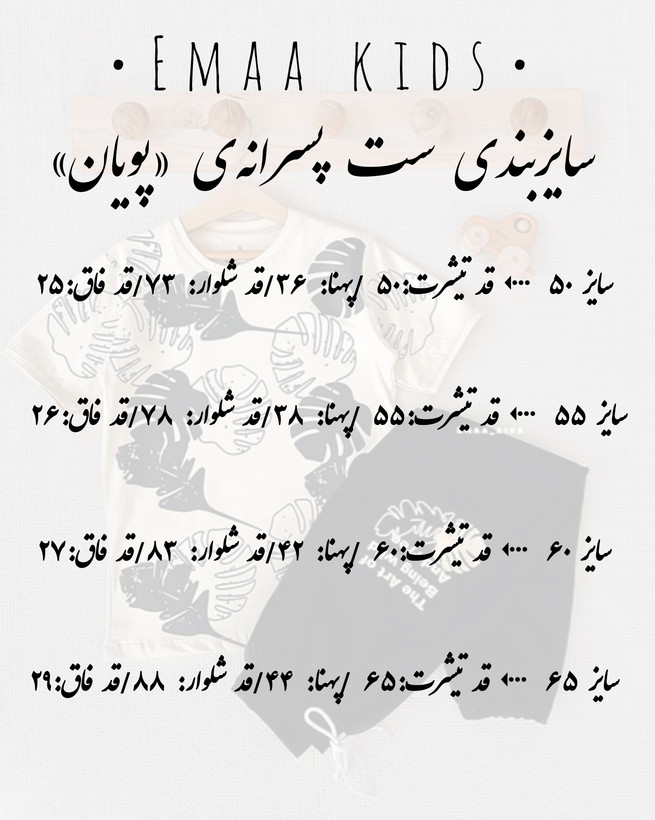 ست تیشرت شلوار پسرانهی پویان