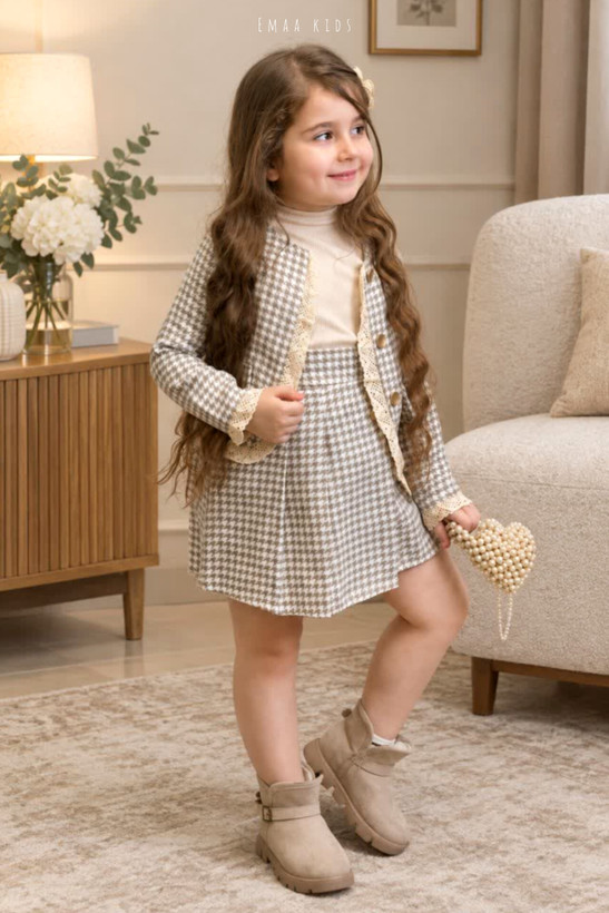 سه تیکهی کت دامن و تاپ دلین